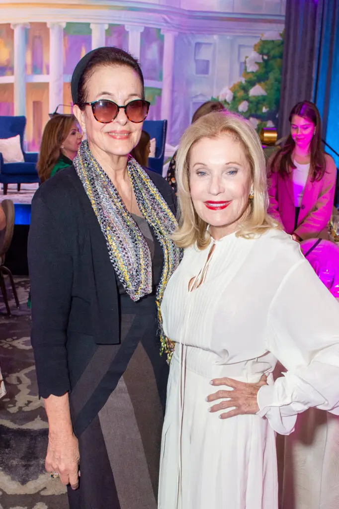 Patti Kroll, Jan Rhodes at the Barbara Bush Houston Literacy Foundation Power of Literacy Luncheon. (Photo by Jacob Power)