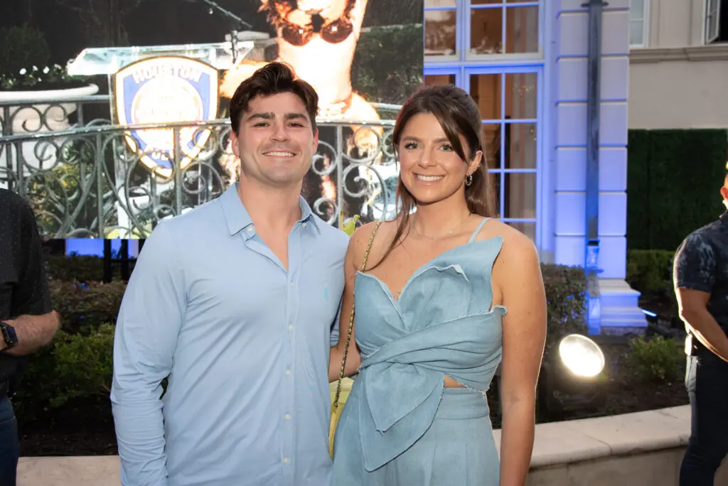 Peter Mavredakis, Blayne Fertitta at the Houston Police Foundation's 'True Blue' gala.  (Photo by Alexander's Fine Portrait Design) 