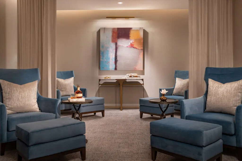 The Men's Relaxation Lounge in the spa. (Photo by Ritz-Carlton, Dallas)