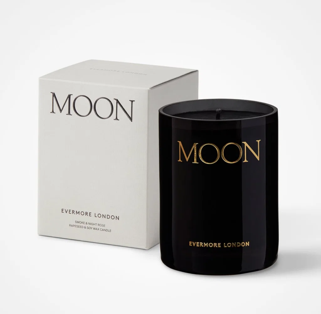 Evermore's Moon Smoke + Night Rose Candle, $82, available at theconservatorynyc.com and The Conservatory Highland Park Village.