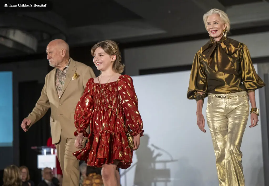 Dr. Peter Farrell, Tama Lundquist with Patient Champion Tess at the 12th annual fundraiser for Texas Children's Cancer and Hematology Center.  (Photo by Texas Children's Hospital)