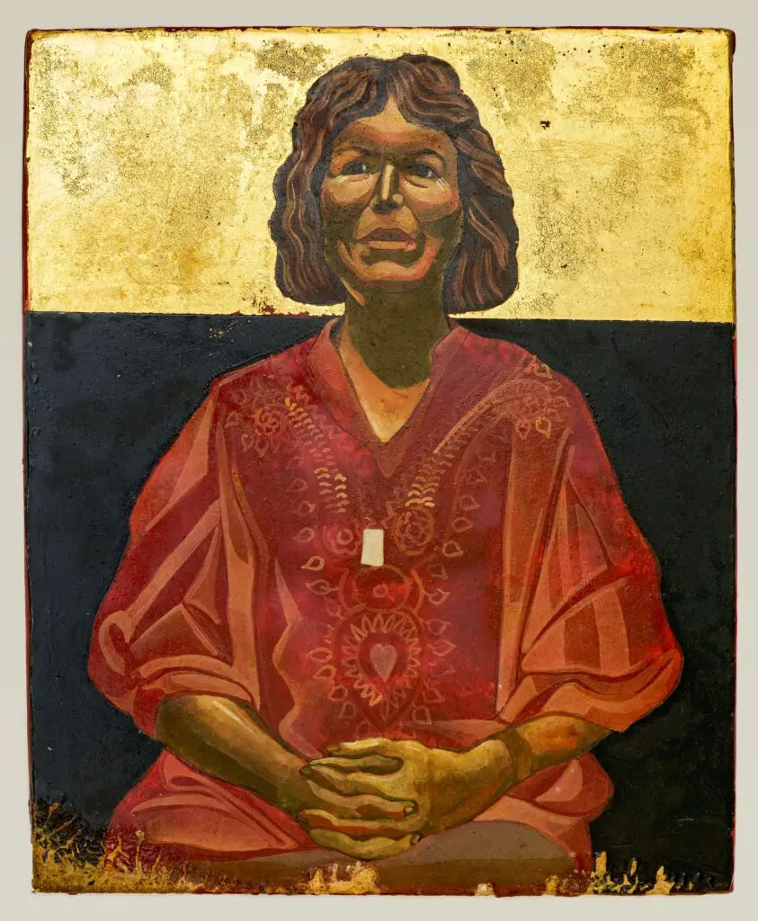Nestor Topchy's "Iconic Portrait Strand (Terrell James),"
2008-2023. (Photo by Caroline Philippone. Courtesy Nestor Topchy and The Menil Collection)