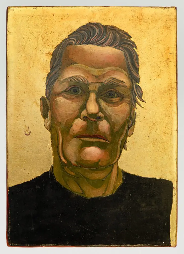 Nestor Topchy's "Iconic Portrait Strand (Walter Hopps),"
2008-2023. (Photo by Caroline Philippone. Courtesy Nestor Topchy and The Menil Collection)