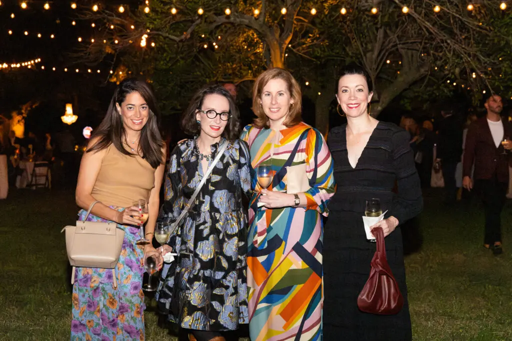 Yasmin Kooros, Victoria Salem, Sara Kelly, Katie McNearney at The Menil Collection's Party in the Park (Photo by Lawrence Elizabeth Knox)
