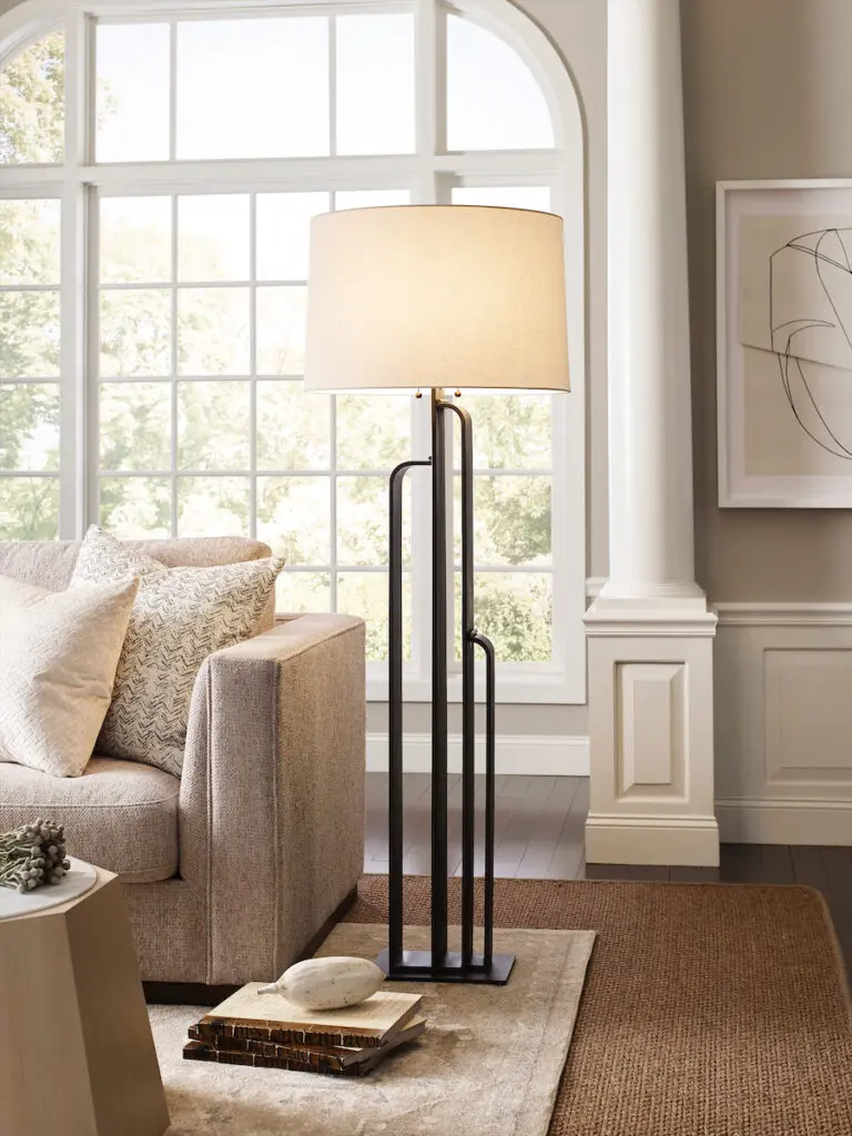 The Brazing floor lamp by Denixe McGaha for Wildwood. 