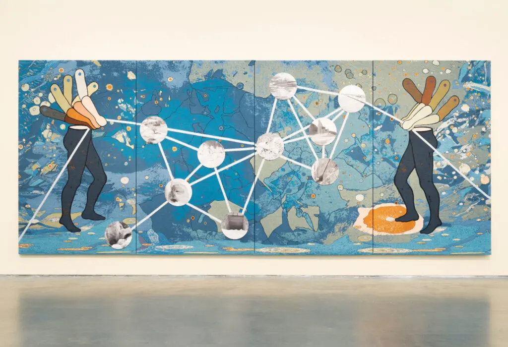 Otobong Nkanga's "The Weight of Scars," 2015, which appeared in the exhibition "To Dig a Hole That Collapses Again" at MCA Chicago in 2018. (Photo by Nathan Keay. Courtesy MCA Chicago)