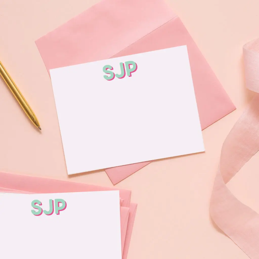 Modern Classics Monogram Personalized Stationery, $33.