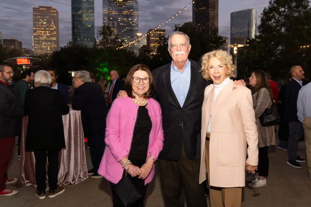 Anne Olson, Ed Allday, Francey Pengra at the Buffalo Bayou Partnership gala. (Photo by Lawrence Elizabeth Knox)