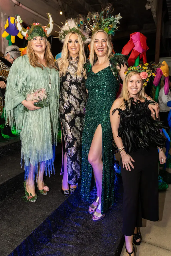 Alexis Caruselle, Dr. Kerin Jamison, Natalie Vaclavik, Sandy Kalteyer at Orange Show Gala Where the Wild Things ART (Photo by Emily Jaschke and David DeHoyos)