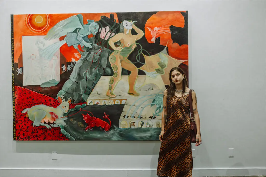 Artist Astrid Terrazas at Ballroom Marfa. 