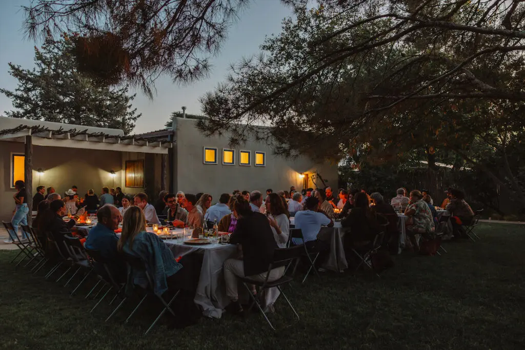 A welcome BBQ at the home of Fairfax Dorn, co-founder of Ballroom Marfa. 