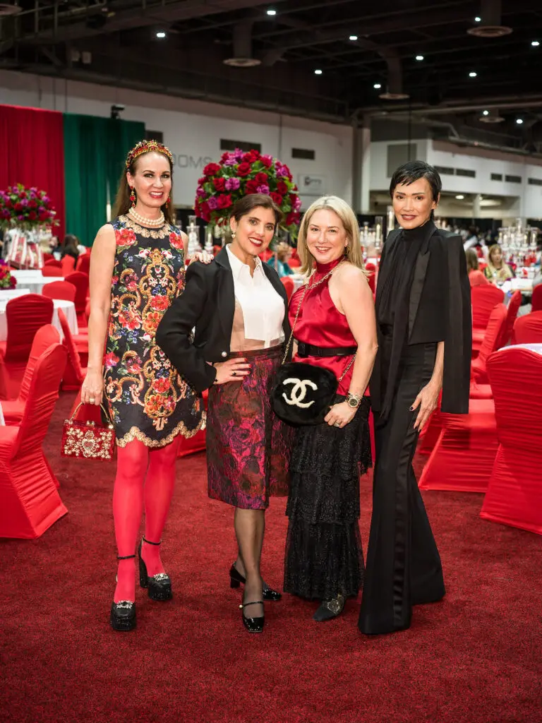 Beth Muecke, Stacy Lindseth, Donae Chramosta, Duyen Nguyen at the Houston Ballet Nutcracker Market Wells Fargo Preview Party (Photo by Daniel Ortiz)