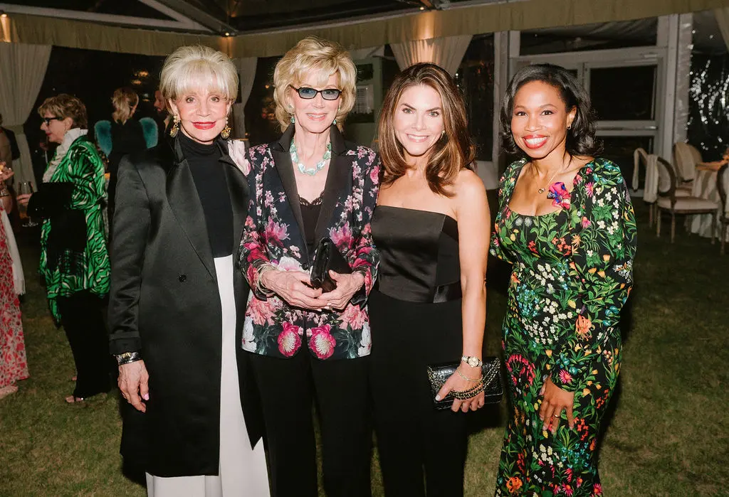 Leisa Holland-Nelson Bowman, Frann Lichtenstein, Monica Hartland, Roslyn Bazzelle Mitchell at Children's Memorial Hermann Hospital 'Fare La Fête' gala in Memorial Park. (Photo by Joseph West)
