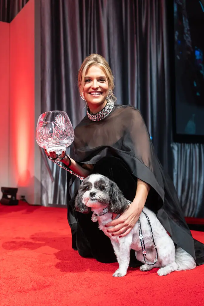 Carson Brown with Piper at the Citizens for Animal Protection Celebrity Paws Gala (Photo by Daniel Ortiz)