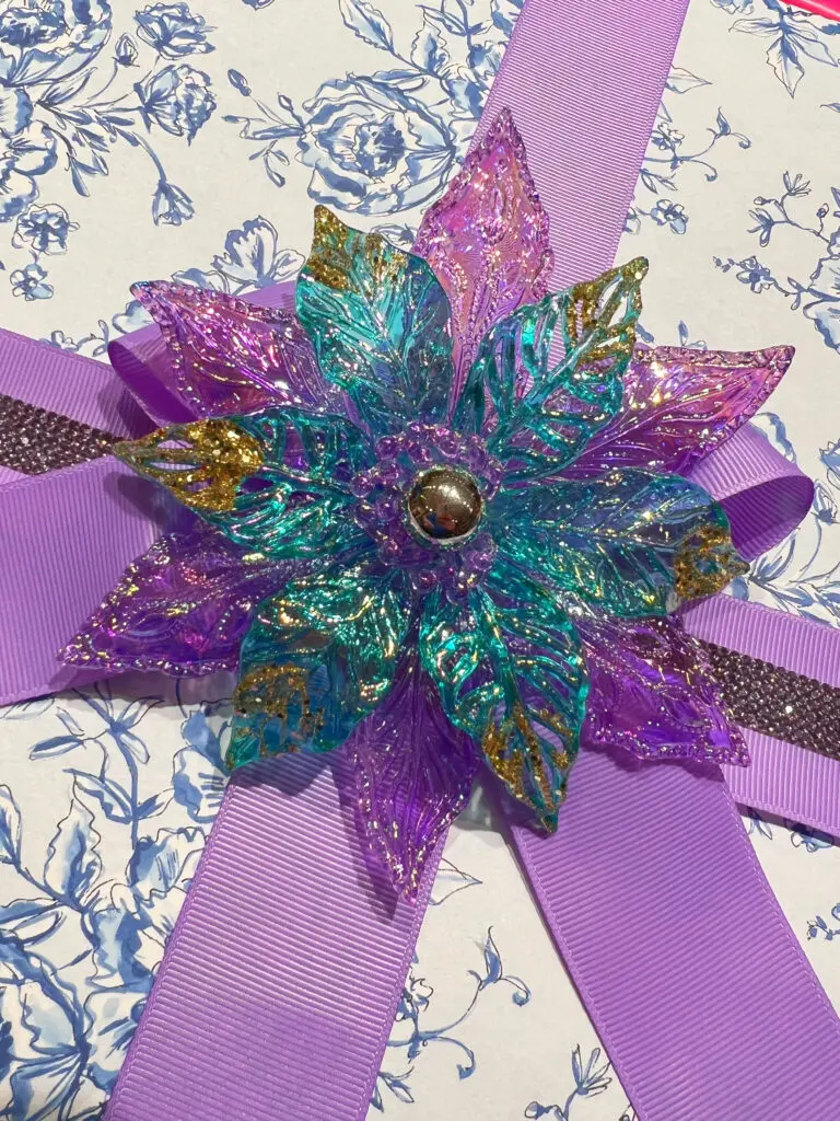 Lavish adornments are the signature pop for all gifts by the Dallas-based gift wrapping company. (photo by Dallas Gift Wrap Creations)