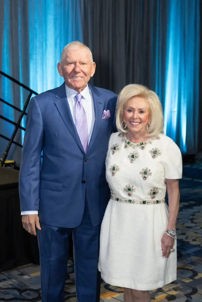 Honorees Bruce & Rhona Caress at Holocaust Museum Houston's Guardian of the Human Spirit Award luncheon.  (Photo by Wilson Parish)