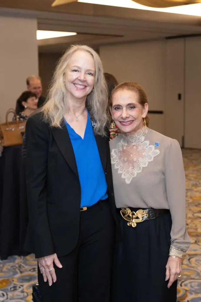 HMH interim co-executive director Kristin Albers, Gail Klein at Holocaust Museum Houston's Guardian of the Human Spirit Award luncheon.  (Photo by Wilson Parish)