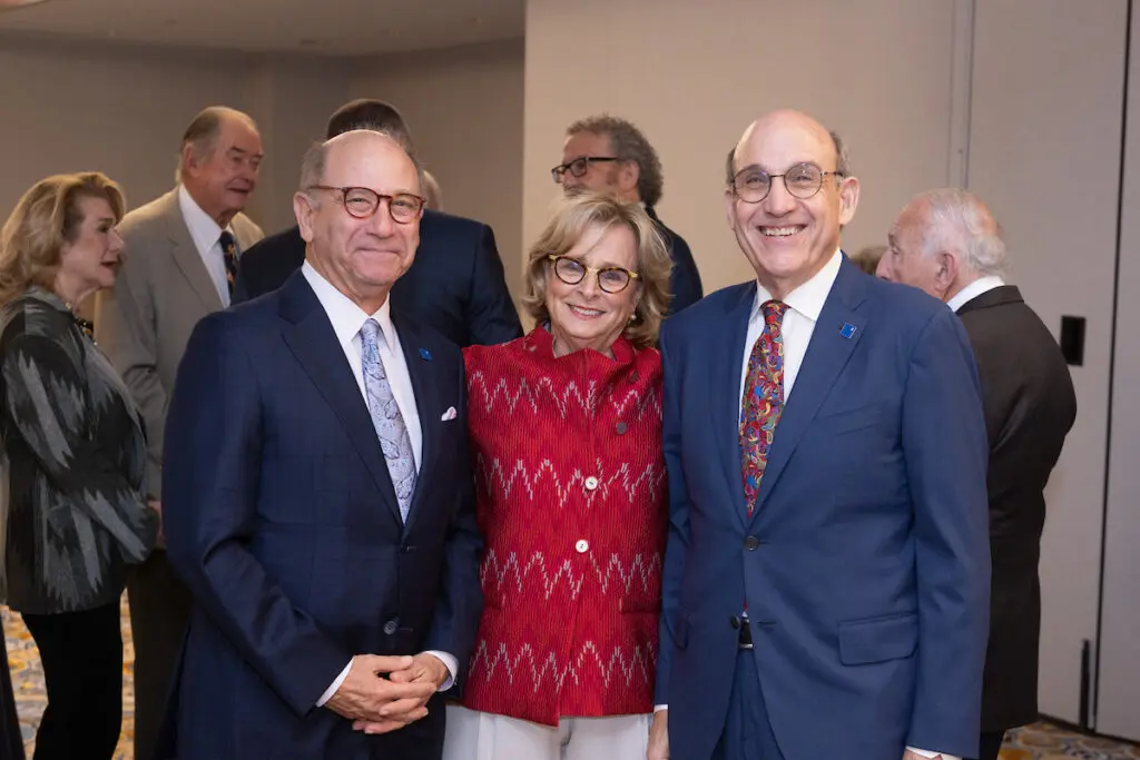 Robert Lobe, Joy & Benjamin Warren at Holocaust Museum Houston's Guardian of the Human Spirit Award luncheon.  (Photo by Wilson Parish)
