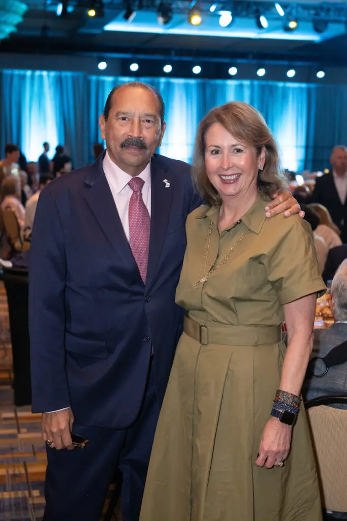 Michael & Ileana Treviño at Holocaust Museum Houston's Guardian of the Human Spirit Award luncheon.  (Photo by Wilson Parish)