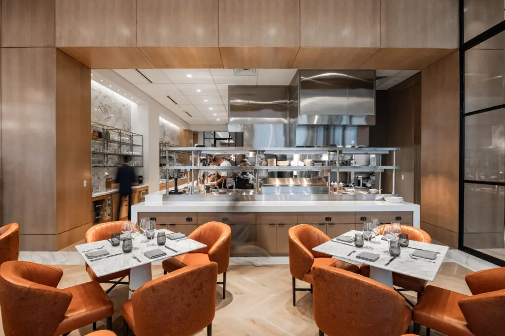 Chef Preston Paine will be visible in Emelia's open kitchen.