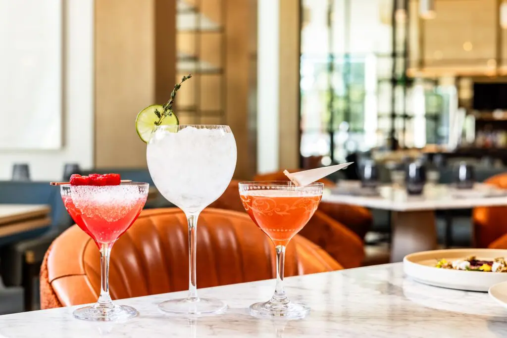 Craft cocktails include the Negroni tinged Paper Plane. 