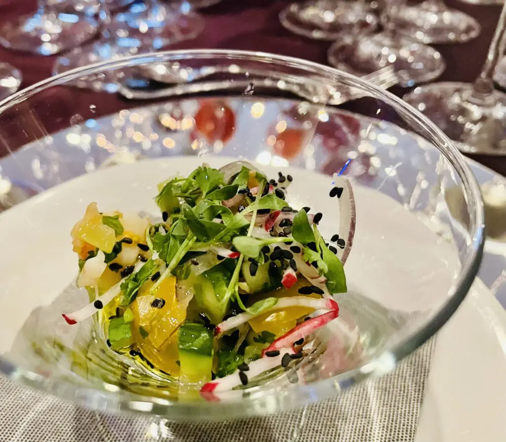 The perfectly balanced shrimp ceviche was an ode to Maria's Mexican, part of Far OUT Hospitality Group. (Photo by Courtney Dabney)