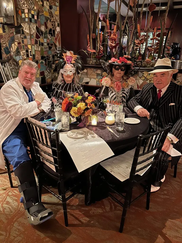  A group of trés chic costumed revelers  a the La Griglia Halloween bash. (Photo by Shelby Hodge)