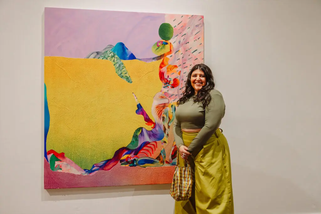 Artist Ilana Savdie at Ballroom Marfa. 