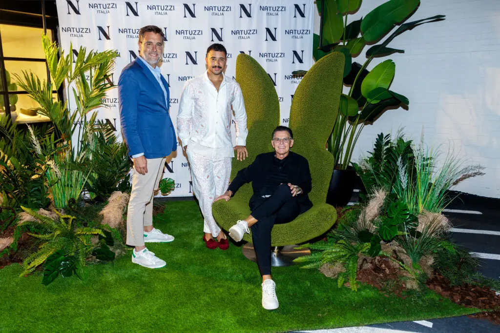 Jason Camp (President of Natuzzi Americas), Pasquale Junior Natuzzi (Chief Brand Officer of Natuzzi Italia), Michael Wilkov (Founder and CEO of Cantoni).