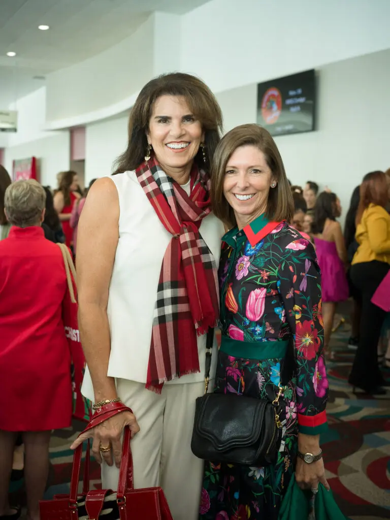 Lisa Malosky, Leslie Wade  at the Houston Ballet Nutcracker Market Saks Fifth Avenue Fashion Show and  Luncheon. (Photo by Daniel Ortiz) (Photo by Daniel Ortiz)