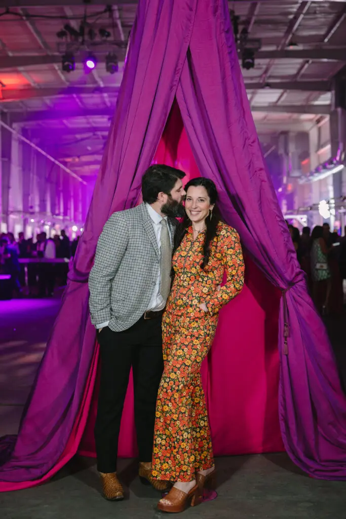 Peter Callahan & featured artist Liz F. Callahan at Houston Arts Alliance's Add On Art Gala (Photo by Johnny Than)