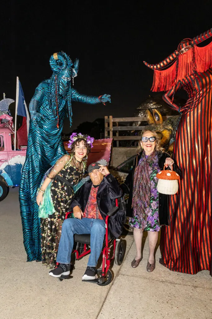 Marilyn Lubetkin, Alvin Lubetkin & Marilyn Oshman at Orange Show Gala Where the Wild Things ART (Photo by Emily Jaschke and David DeHoyos)