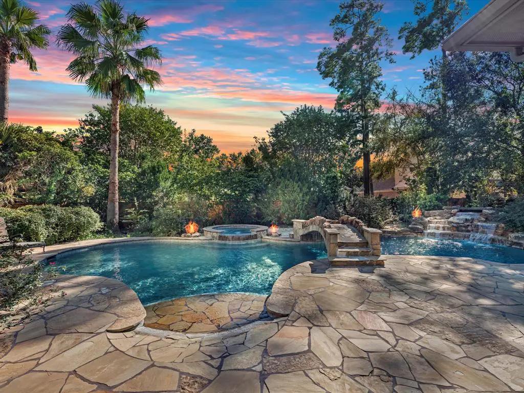 The pool is a stunning feature of 11 Pine Lodge.