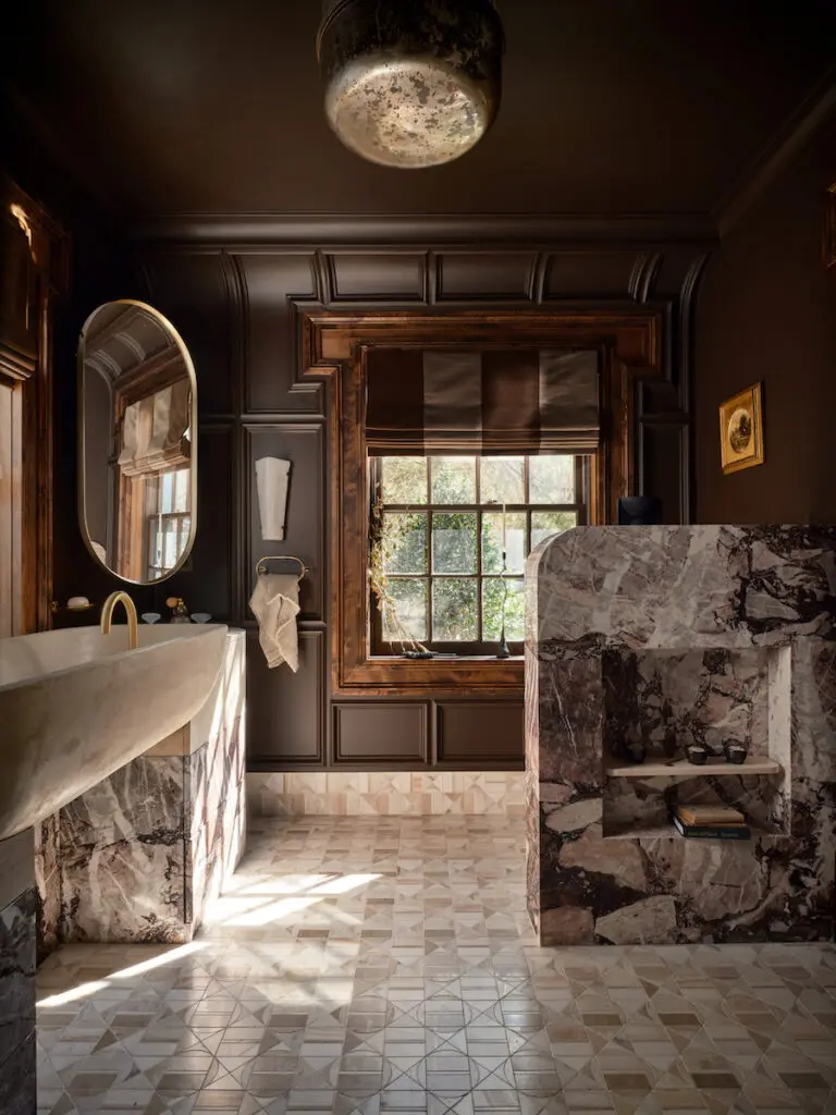 Primary Bathroom: Ginger Curtis, Urbanology Designs (Photo by Stephen Karlisch) 