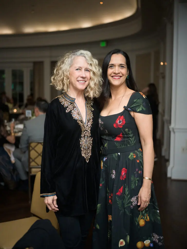 Priscillia Plumb, Houston Grand Opera general director and CEO Khouri Dastoor at the 100th anniversary celebration of Miller Outdoor Theatre. (Photo by Daniel Ortiz)
