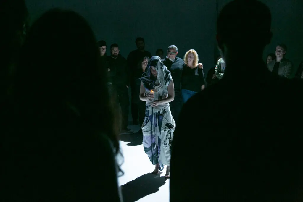 The first "Repurposed Religion" performance took place in Los Angeles on October 25, 2023 at the avant-garde Creative Technology Center. (Photo by SemiTruck Studios)