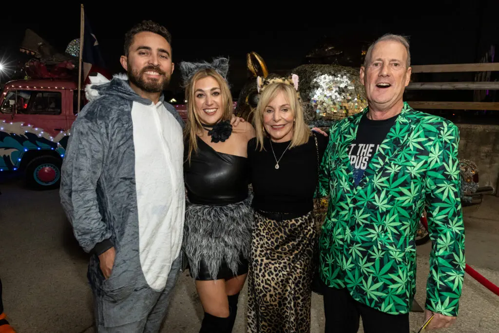 Sam Jamison, Stacy Skolnik, Karen & Marty Skolnik at Orange Show Gala Where the Wild Things ART (Photo by Emily Jaschke and David DeHoyos)