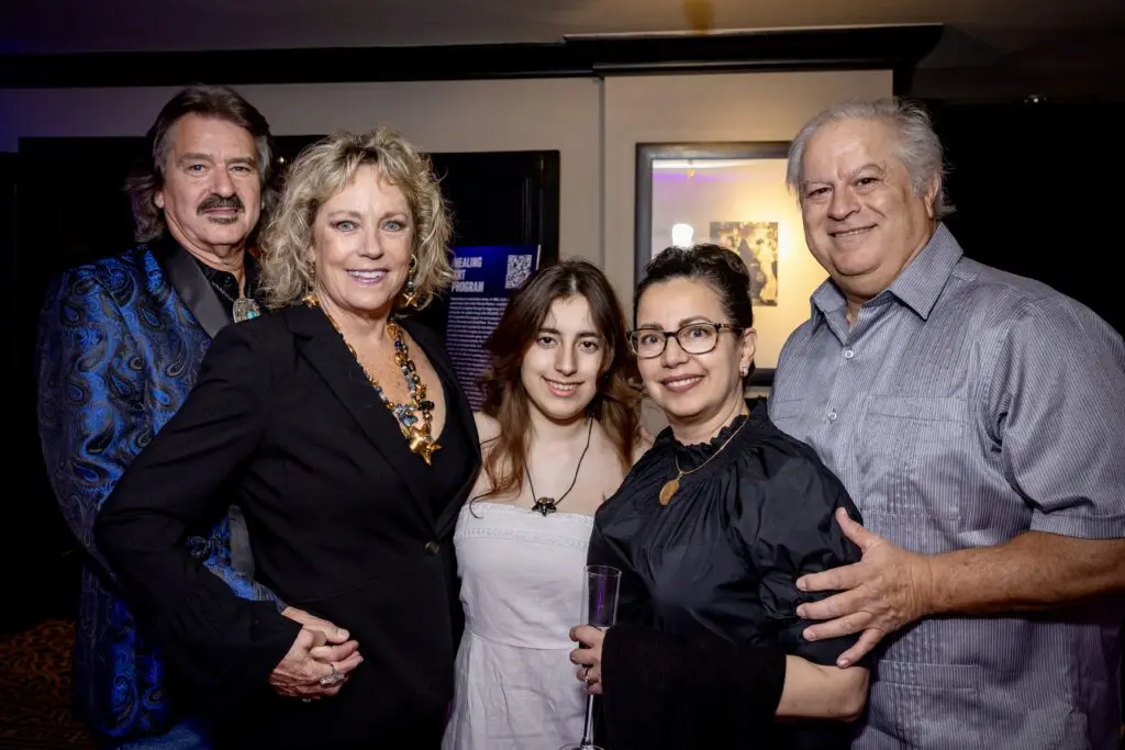Richard Paulson & Susan Budge, Zoey Diaz, Georgina Morgan-Diaz & Joe Diaz at Art League Houston’s 75th Anniversary Gala (Photo by Alex Barber and Laura Burlton)