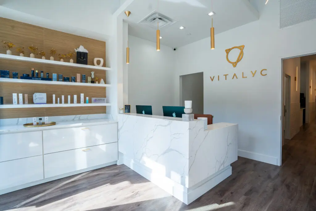 The new Vitalyc space was designed to reflect Houston — contemporary in nature while evoking a sense of calm, dignity, and solidity.