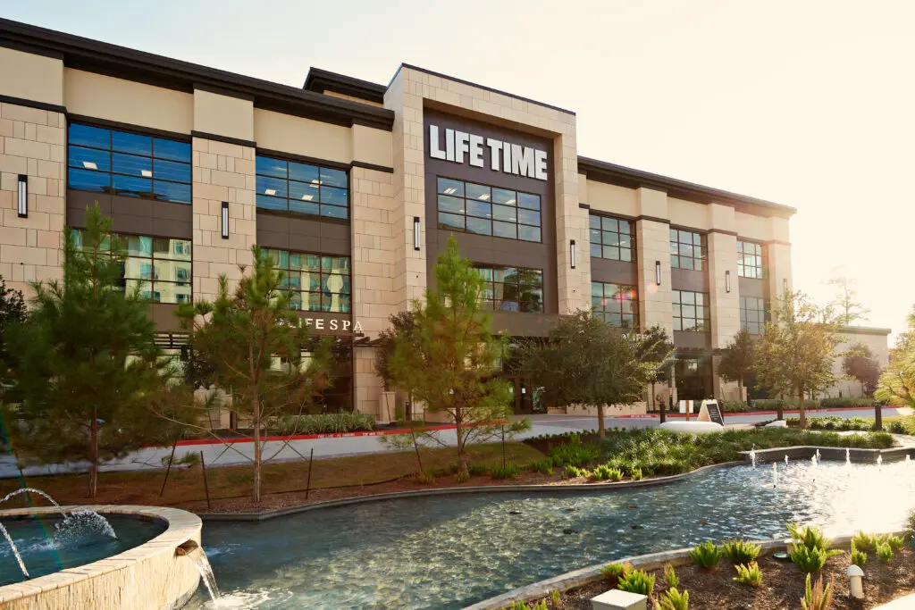 The new Woodlands' Life Time's exterior has lots of windows to allow plenty of natural light in the building.