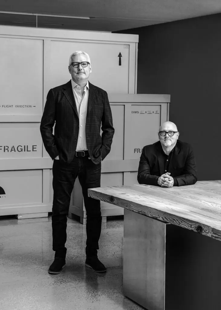 Architects David Droese and Lance Raney, photographed by Fredrik Broden.
