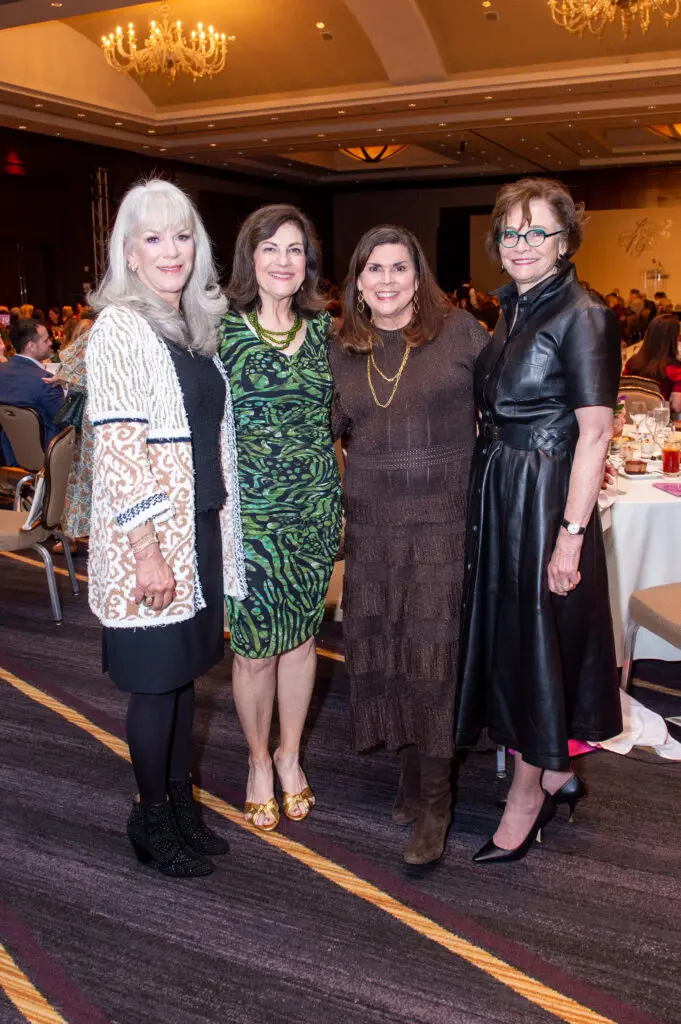 Lynda Transier, Ellie Francisco, Lesha Elsenbrook, Bobbie Nau at the Child Advocates Angels of Hope Luncheon (Photo by Jacob Power)