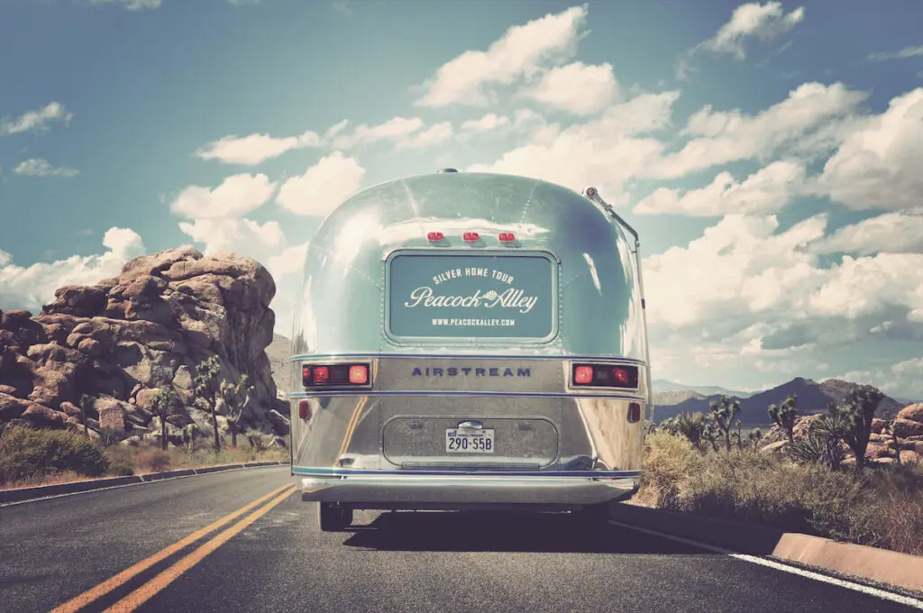 Josh Needleman restored a vintage Airstream trailer to carry Peacock Alley linens on cross-country sales trips.