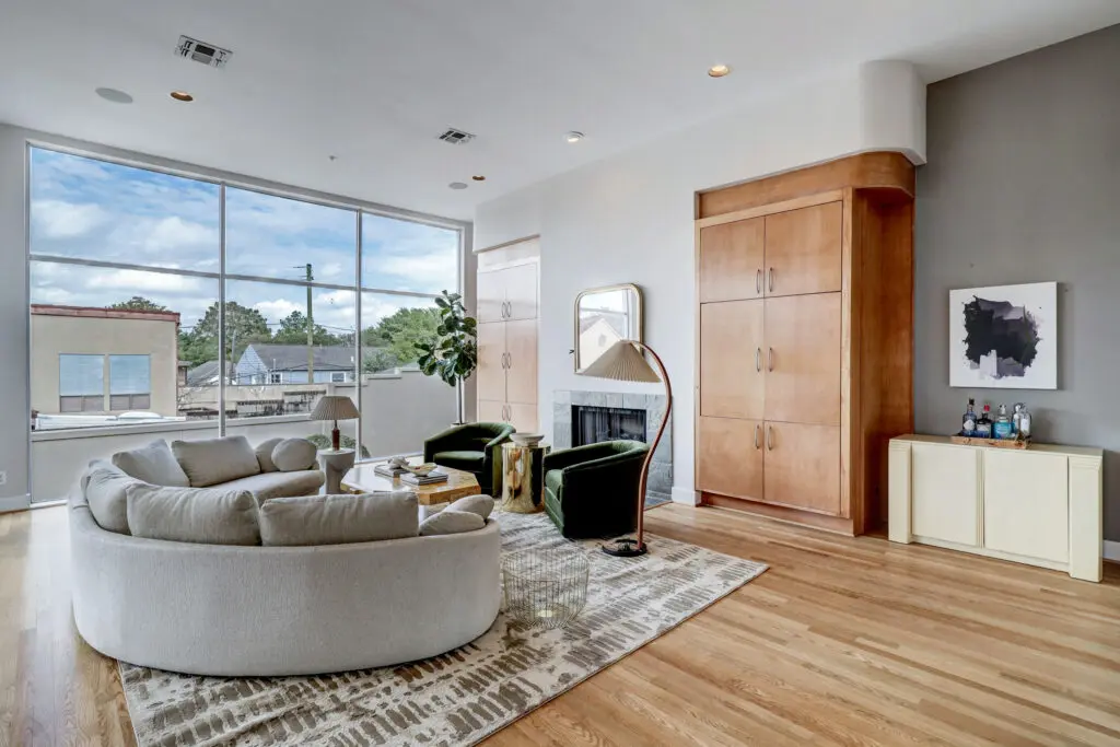 Storage abounds within this Houston townhome.