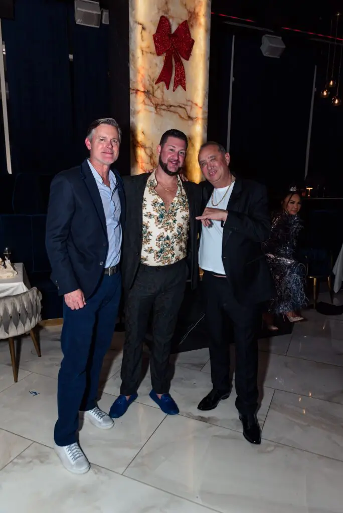  D.J. Warner, Taylor Mills, Rick Hickman at the 50th anniversary celebration of the fashion Battle of Versailles. (Photo by Torry Sledge)