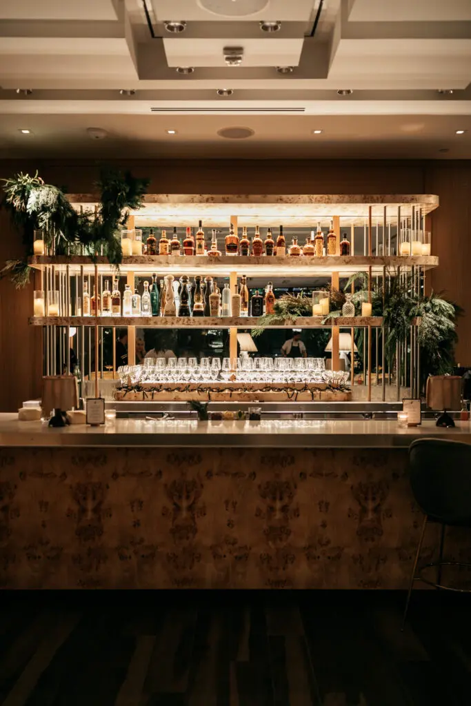 The Bar in Mirador's Dining Room (Photo by Rebecca Patton, BECKLEY)