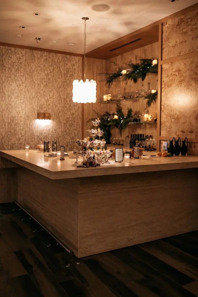 The front bar at the reimagined Mirador (Photo by Rebecca Patton, BECKLEY)