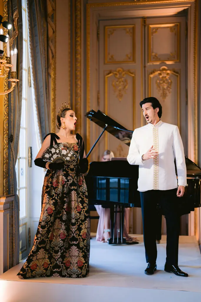 Opera singers part of the surprise at Sheridan William's birthday celebration in Paris. (Photo by Le Secret D'Audrey, Audrey Neracoulis)