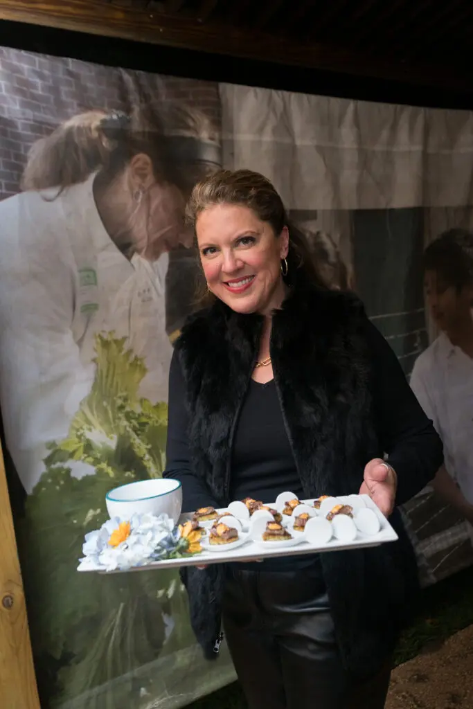 Chef Barbara McKnight of Culinaire at the Delicious Alchemy dinner. (Photo by Daniel Ortiz)