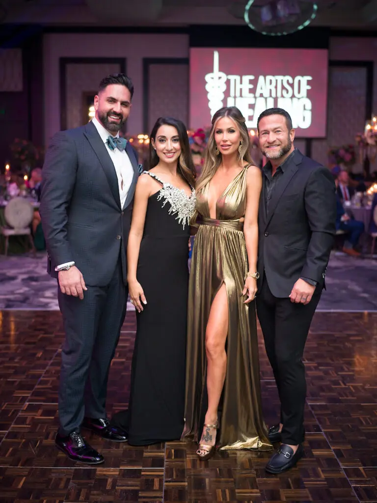 The Arts of Healing Foundation Physician Art Show and Dinner chairs Dr. Khaled & Amal Khalaf and Trish & Joshua Weisman (Photo by Daniel Ortiz)